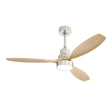 ZNTS Low Profile 52 Inch Integrated LED Indoor Ceiling Fan with Light Kit and Remote Control for Living W934P146038
