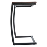 ZNTS Industrial Sofa Side Table, C Shaped End Table, Portable Bedside Workstation, Laptop Holder with W2181P146728