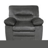ZNTS Modern Sleek Design Living Room Furniture 1pc Chair Dark Gray Fabric Upholstered Comfortable Plush B01167252