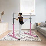 ZNTS Gymnastic Bar Set Gymnastics Horizontal Bar Gymnastics Kip Bar for Kids Home Use Pink W1422124473