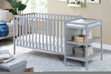 ZNTS Palmer 3-in-1 Convertible Crib and Changer Combo Gray B02263650