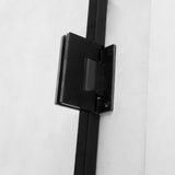 ZNTS Shower Door 34" W x 72" H Single Panel Frameless Fixed Shower Door, Open Entry Design in Matte Black W124366447