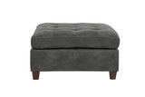 ZNTS Living Room Furniture Tufted Cocktail Antique Grey Breathable Leatherette 1pc Cushion B011127813