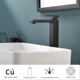 ZNTS Matte Black Bathroom Faucet Single Handle Tall Vessel Sink Faucet Vanity Bathroom Faucet Basin Mixer W1932P148110