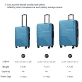 ZNTS Hardshell Luggage Sets 3 Piece double spinner 8 wheels Suitcase with TSA Lock Lightweight PP304127AAC