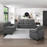 ZNTS Modern Sleek Design Living Room Furniture 1pc Chair Dark Gray Fabric Upholstered Comfortable Plush B01167252