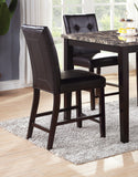 ZNTS Simple Contemporary Set of 2 Counter Height Chairs Brown Finish Dining Seating's Cushion Chair B01157355