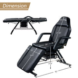 ZNTS Massage Salon Tattoo Chair with Two Trays Esthetician Bed with Hydraulic Stool,Multi-Purpose W142279831
