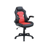 ZNTS Adjustable Height Swivel Executive Computer Chair in Black and Red SR011691