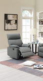 ZNTS Gray Color Burlap Fabric Recliner Motion Recliner Chair 1pc Couch Manual Motion Living Room B011133820