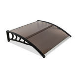 ZNTS 100 x 96 Household Application Door & Window Awnings Brown Board & Black Holder 27539880
