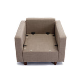 ZNTS Single Seat Module Sofa Sectional Couch,Cushion Covers Non-removable Non-Washable,Linen fabric W1439118790