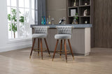 ZNTS COOLMORE Swivel Bar Stools with Backrest Footrest ,with a fixed height of 360 degrees W153968285