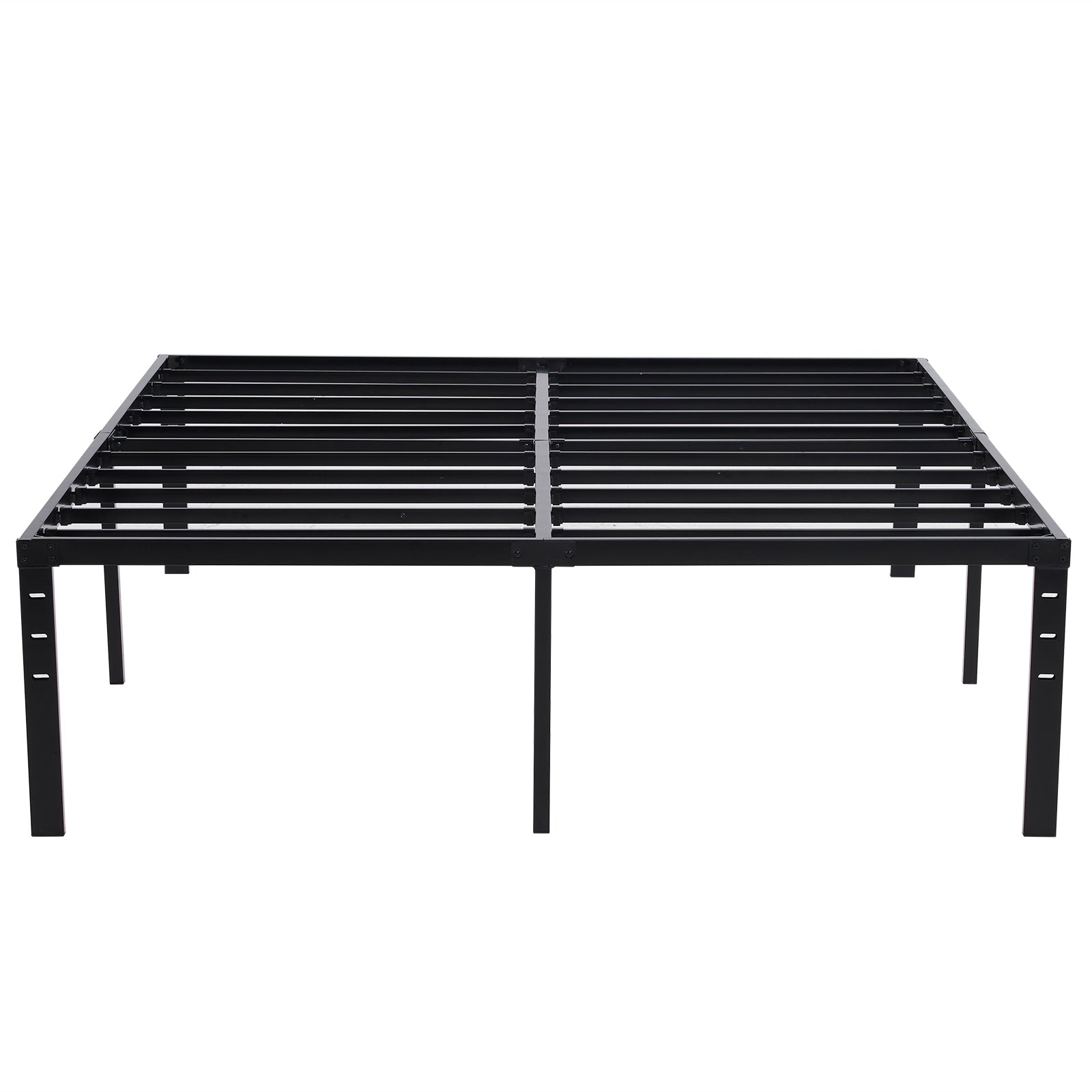 ZNTS 218.5*188*35.5cm Bed Height 14" Simple Basic Iron Bed Frame Iron Bed Black 52496020