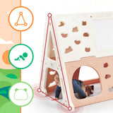 ZNTS 5-in-1 Toddler Climber Basketball Hoop Set Kids Playground Climber Playset with Tunnel, Climber, PP300101AAH