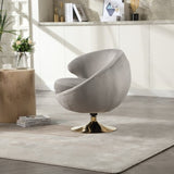 ZNTS 360 Degree Swivel Cuddle Barrel Accents, Round Armchairs with Wide Upholstered, Fluffy Fabric W1539P147081