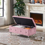 ZNTS Storage Bench, Flip Top Entryway Bench Seat with Safety Hinge, Storage Chest with Padded Seat, Bed W135964059