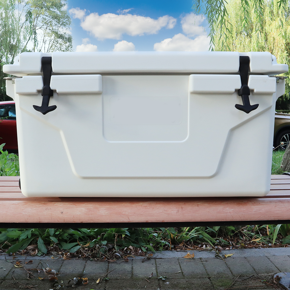 ZNTS White outdoor Camping Picnic Fishing portable cooler 65QT