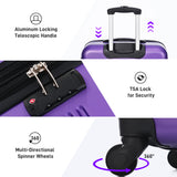 ZNTS Luggage Sets of 2 Piece Carry on Suitcase Airline Approved,Hard Case Expandable Spinner Wheels PP302834AAI