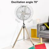 ZNTS Simple Deluxe Retro Tripod Fan, Home Air Circulation Nostalgic Vertical Fan, 3 Speeds, Adjustable HIFANSTANDRETRO16C