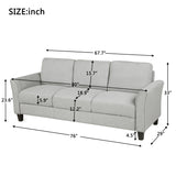 ZNTS 3-Seat Sofa Living Room Linen Fabric Sofa WF191004AAN