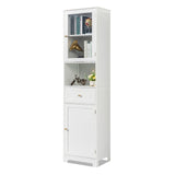 ZNTS Up and Down 2 Doors 1 Drawer 1 Shelf Bathroom Modern Style Bookcase, Household Storage 50700609