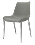 ZNTS Modrest Frasier Modern Grey Eco-Leather Dining Chair B04961377
