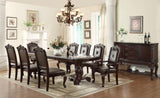 ZNTS Beautiful Hand Carved Formal Traditional Dining Side Chair with Faux Leather Upholstered Padded Seat B011P145131