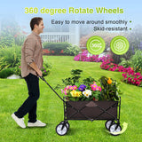 ZNTS YSSOA Rolling Collapsible Garden Cart Camping Wagon, with 360 Degree Swivel Wheels & Adjustable W113446713