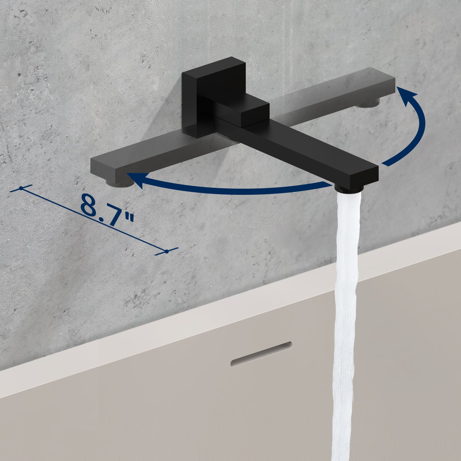 ZNTS Male NPT Folding Bathtub Shower Faucet, Rain Shower Head System with Bath Tub Faucet Set and 01791778