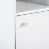 ZNTS White Bathroom Storage Cabinet with Shelf Narrow Corner Organizer Floor Standing W1314130137