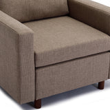 ZNTS Single Seat Module Sofa Sectional Couch,Cushion Covers Non-removable Non-Washable,Linen fabric W1439118790