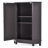 ZNTS Bathroom Cabinet Triangle Corner Storage Cabinet with Adjustable Shelf Modern Style MDF Board, Black WF291477AAD