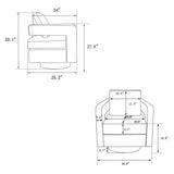 ZNTS Swivel Barrel Chair for Living Room,360 Degree Swivel Club Modern Accent Single Sofa Chair, Small W1361134676