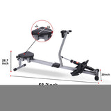 ZNTS YSSOA Fitness Rowing Machine Rower Ergometer, with 12 Levels of Adjustable Resistance, Digital SOFITNROWER01B