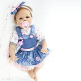 ZNTS 22" Beautiful Simulation Baby Girl Reborn Baby Doll in Skirt 57074603