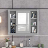 ZNTS 35'' x 28'' Wall Mounted Bathroom Storage, Modern Bathroom Wall with Mirror, Mirror WF305081AAE