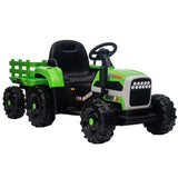 ZNTS Ride on Tractor with Trailer,12V Battery Powered Electric Tractor Toy w/Remote Control,electric car W1396104249