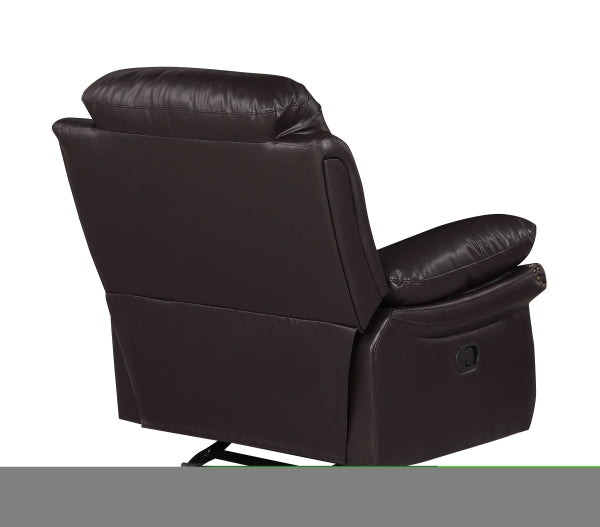 ZNTS Global United Leather Air Upholstered Reclining Chair with Fiber Back B05777733