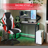 ZNTS YSSOA Gaming Office High Back Computer Ergonomic Adjustable Swivel Chair, Black/White/Red W113468187