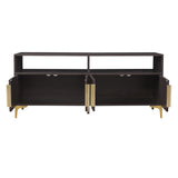 ZNTS TREXM 58" L Sideboard with Gold Metal Legs and Handles Sufficient Storage Space Magnetic Suction WF298902AAP
