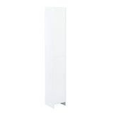 ZNTS White Bathroom Storage Cabinet with Shelf Narrow Corner Organizer Floor Standing W1314130139