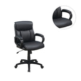 ZNTS Standard Back Upholstered Office Chair, Black SR011682