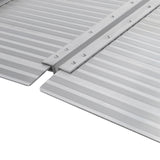 ZNTS 7ft Four-section Wheelchair Ramps Silver 16273302