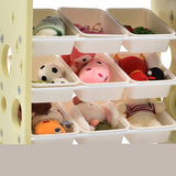 ZNTS Kids Toy Organizer with 9 Bins, Multi-functional Nursery Organizer Kids Furniture Set Toy PP300102AAF