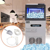 ZNTS ZK-150 120V 495W 150lbs/68kg/24h Ice Maker Stainless Steel Transparent Frosted Lid/Display/5*9 17369097