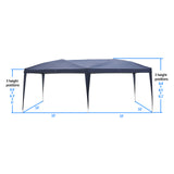 ZNTS 3 x 6m Home Use Outdoor Camping Waterproof Folding Tent with Carry Bag Blue 12789403