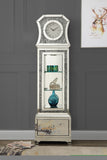 ZNTS ACME Noralie GRANDFATHER CLOCK W/LED Mirrored & Faux Diamonds AC00350