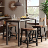 ZNTS Counter Stool with Back B03548279