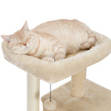 ZNTS Modern Small Cat Tree Cat Tower With Double Condos Spacious Perch Sisal Scratching Posts,Climbing 07745990